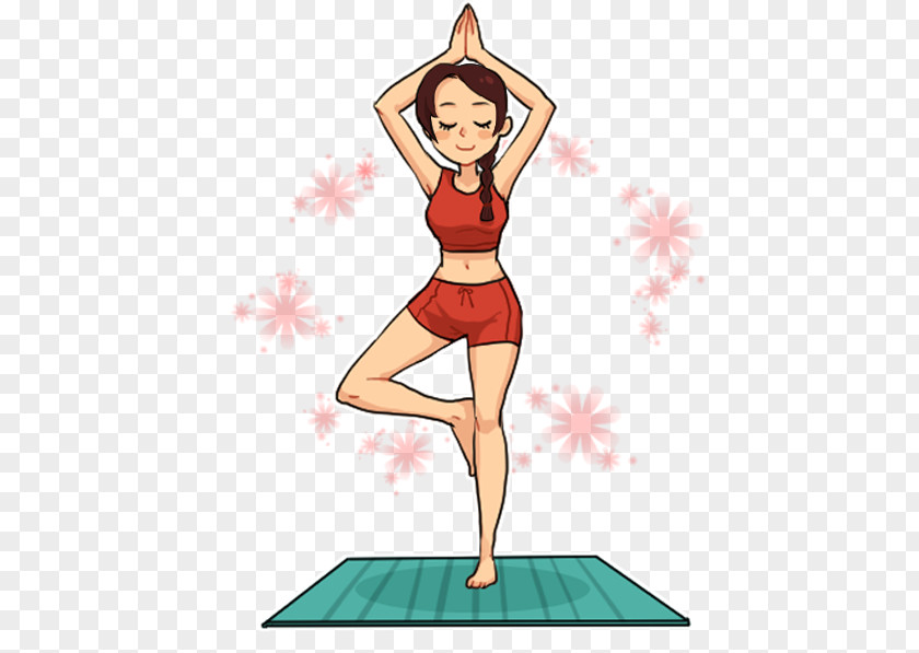 Goddess Physical Fitness Yoga Cartoon PNG