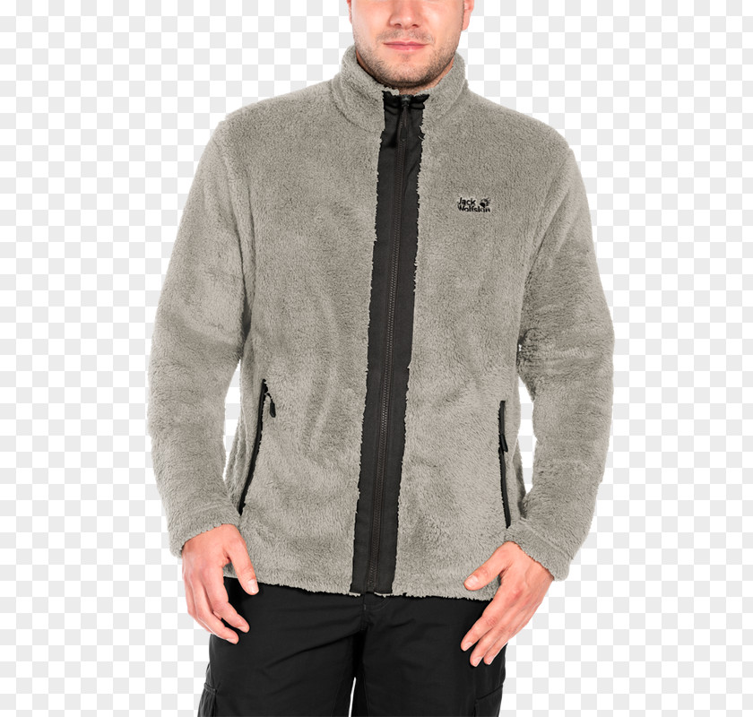 Jacket Polar Fleece Beige Neck PNG