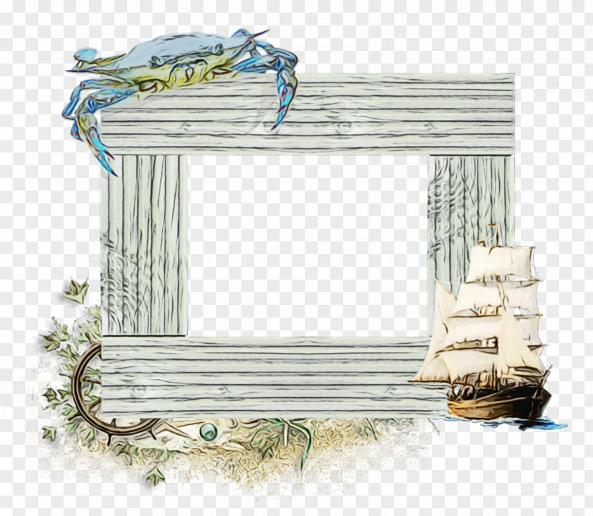 Rectangle Picture Frame Wood Background PNG