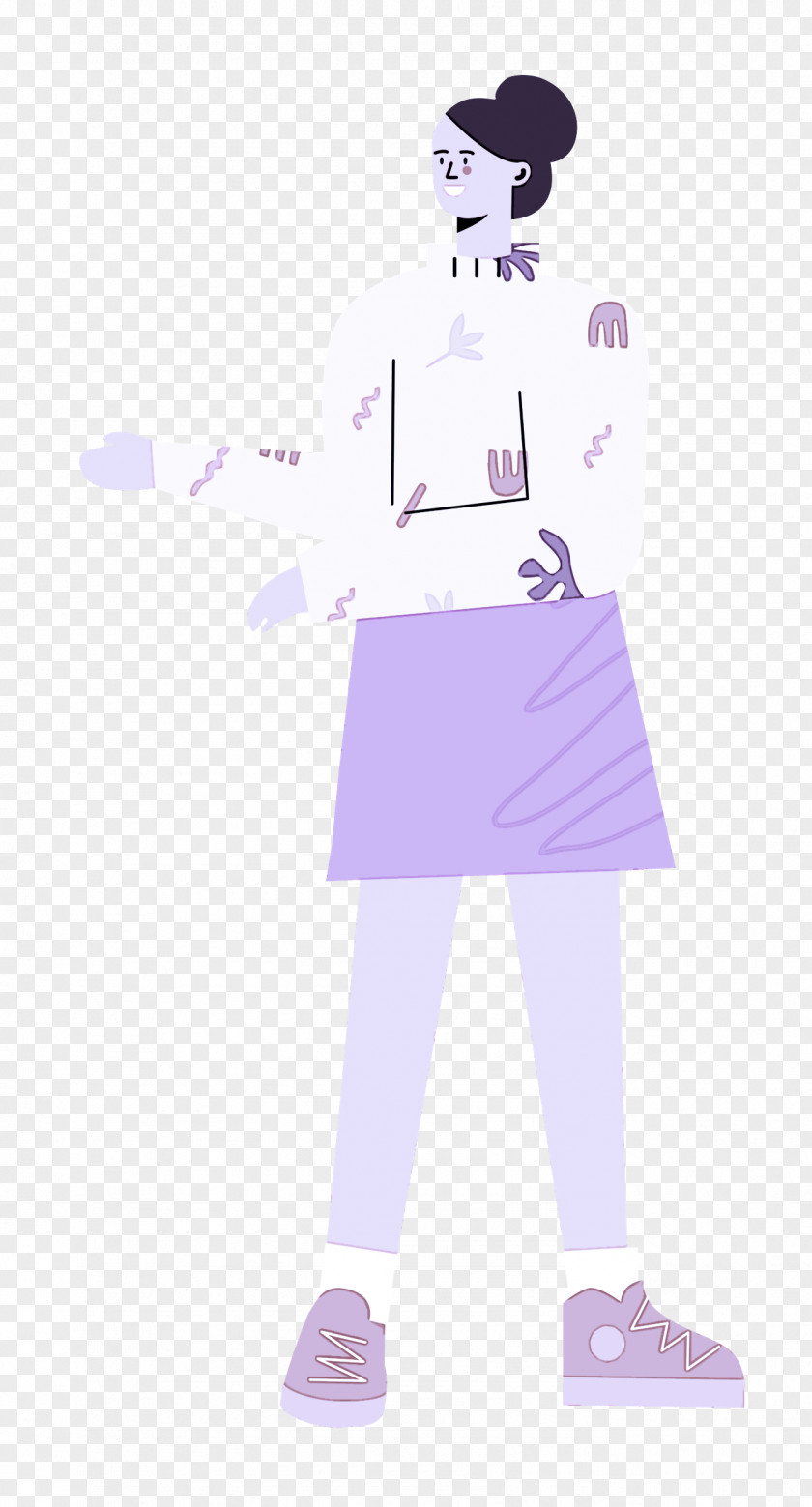 Standing Skirt Woman PNG