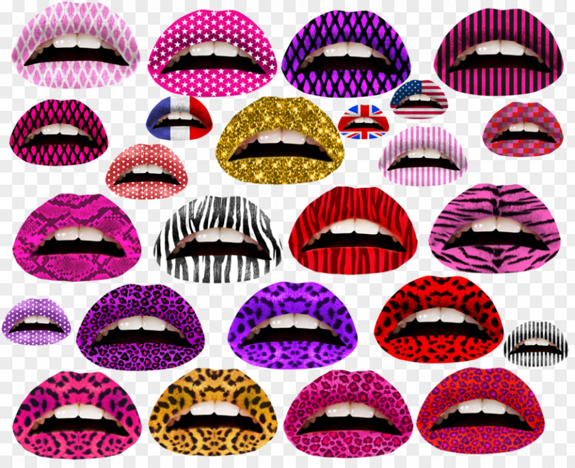 POP ART Violent Lips Lipstick Lip Gloss Tattoo PNG