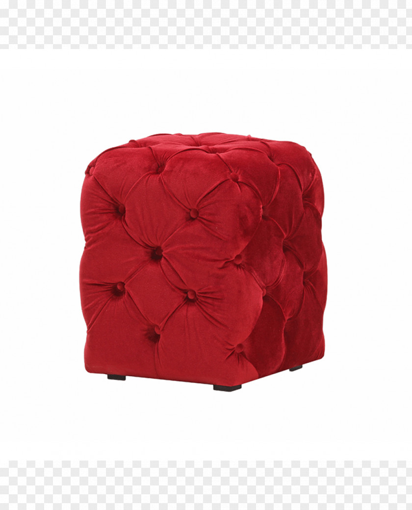 Red Velvet Foot Rests Couch Chair Furniture PNG