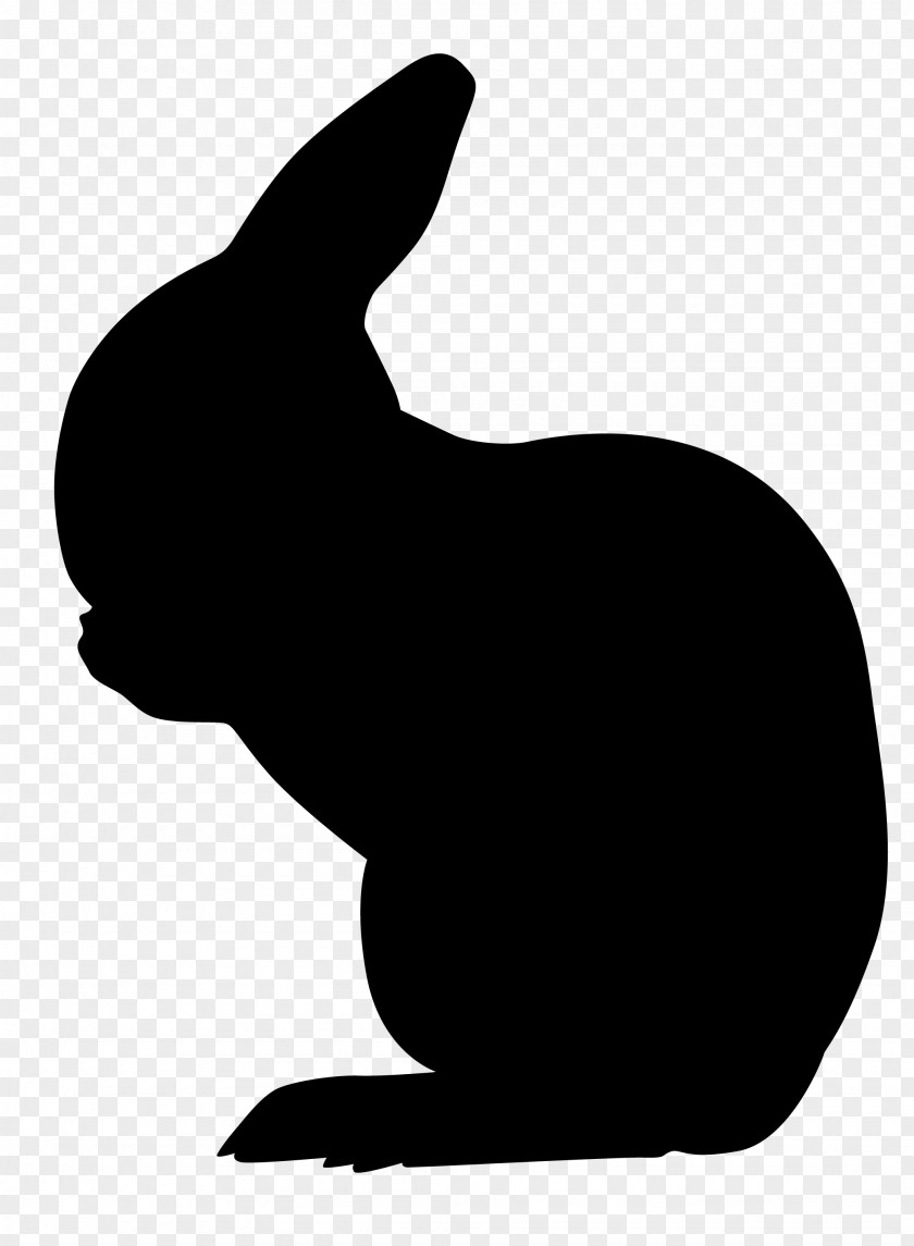 Silhouette Rabbit Drawing Easter Bunny Stencil PNG