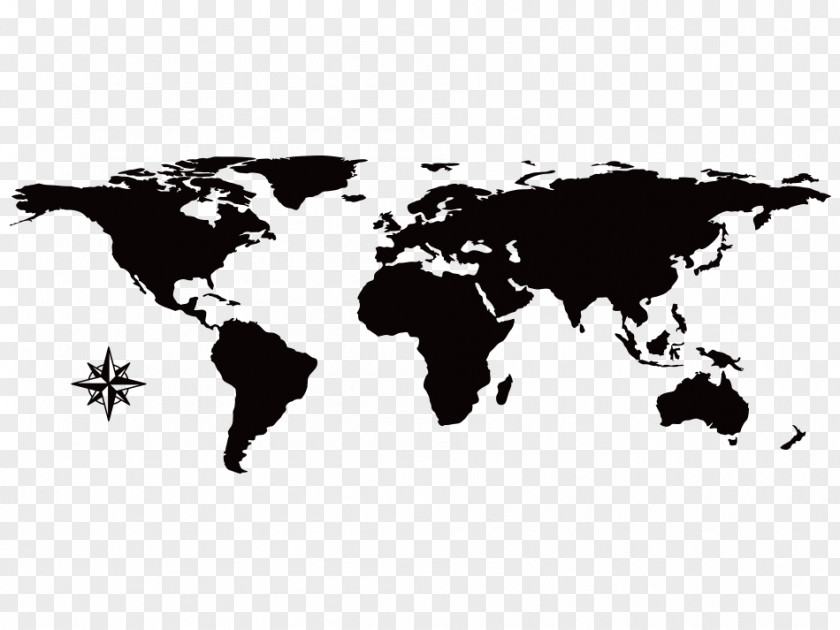 World Map Equirectangular Projection Globe PNG