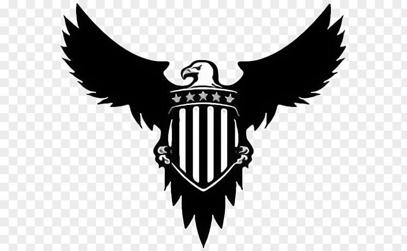 Blackandwhite Tattoo Wing Logo Emblem Crest Eagle PNG