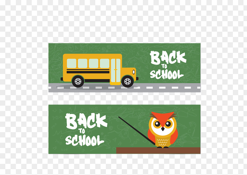 Bus Card School Illustration PNG