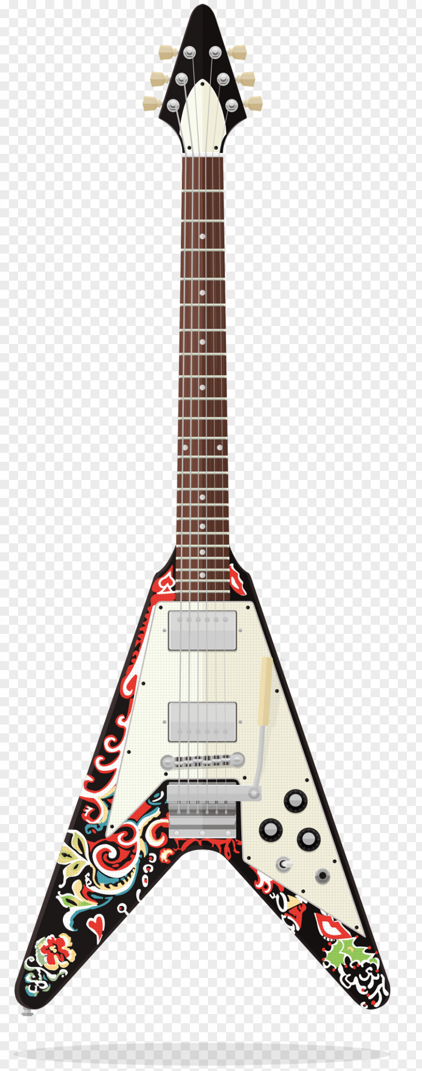 Electric Guitar Gibson Flying V Les Paul Studio Firebird PNG