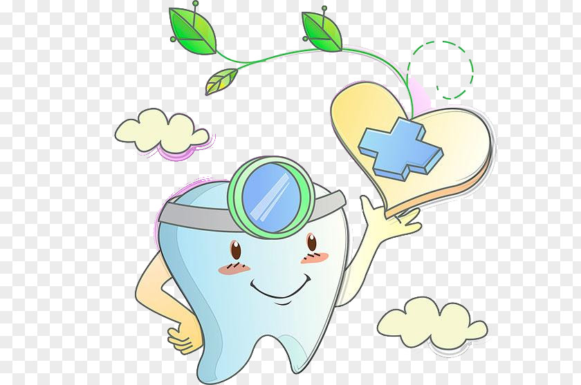Hand Painted Teeth And Plants Tooth Drawing Euclidean Vector Animation PNG