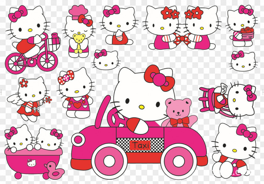 House Hello Kitty Wall Decal Sticker PNG