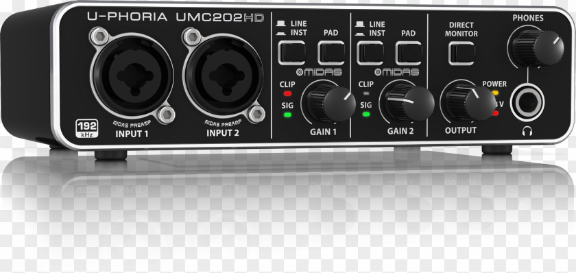 USB BEHRINGER U-PHORIA UMC404HD Sound Cards & Audio Adapters PNG