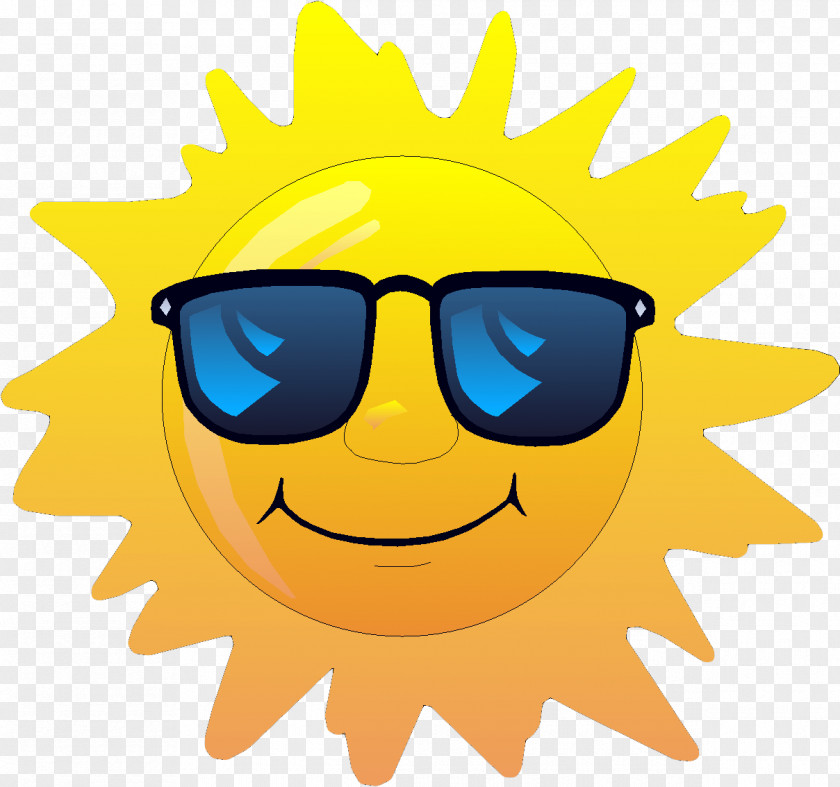 Cartoon Sun Decal Sticker Car Clip Art PNG