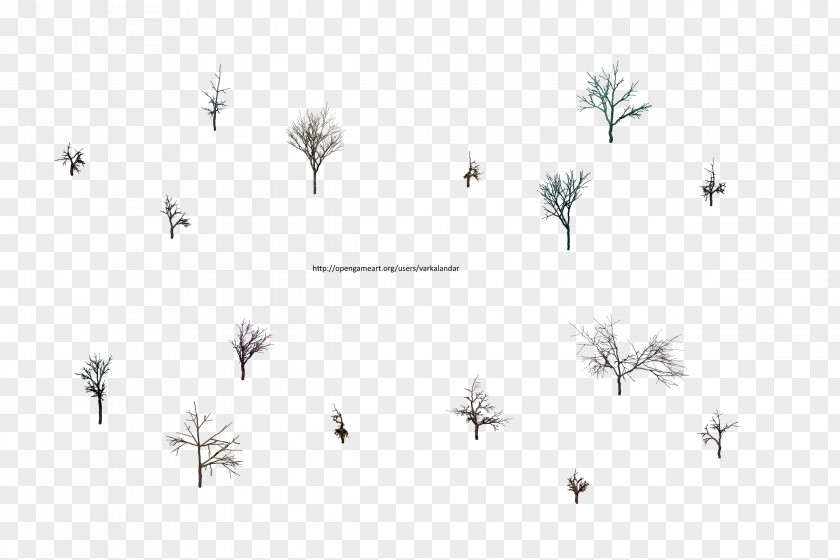 Isometric Tree Line Art Grasses White Point Font PNG