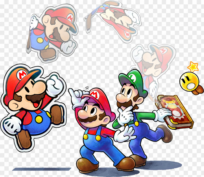 Luigi Mario & Luigi: Paper Jam Superstar Saga PNG