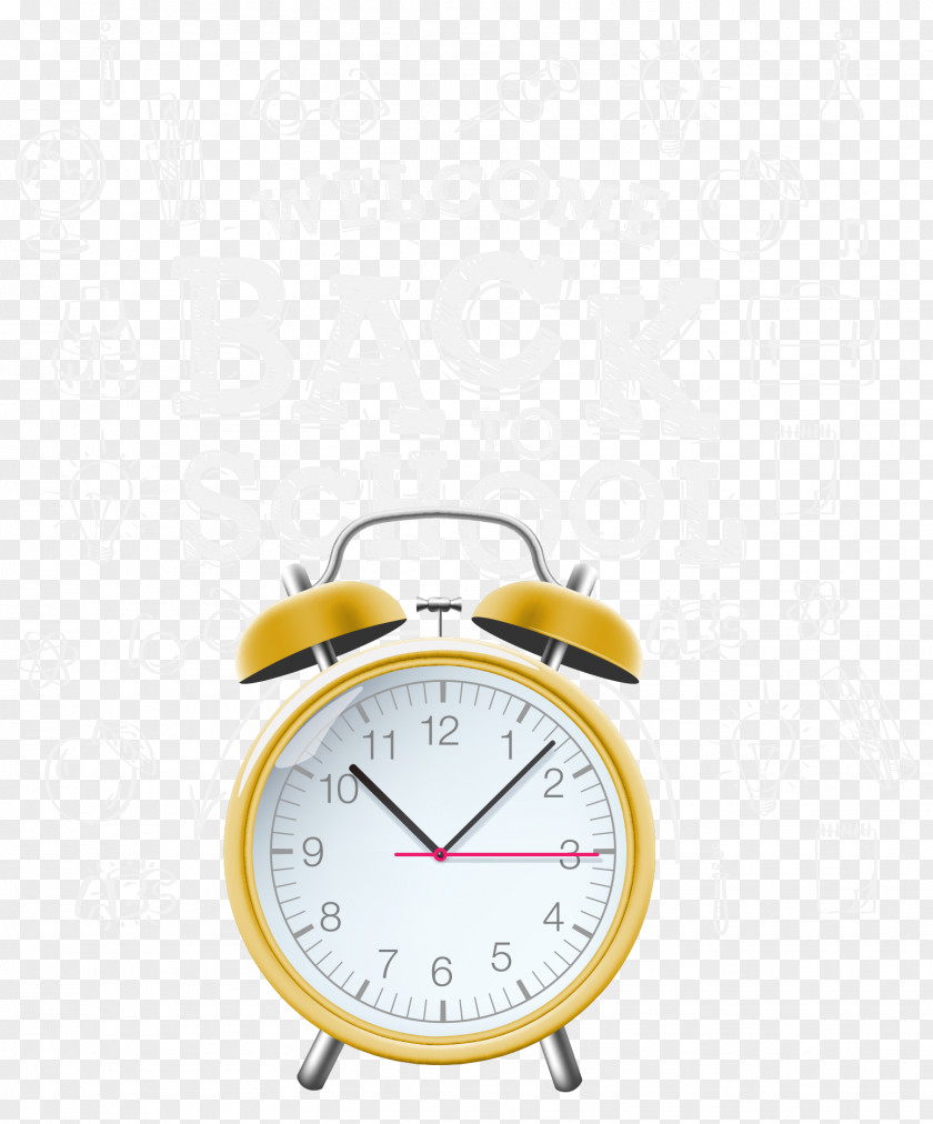 Alphabet Alarm Clock Vector PNG