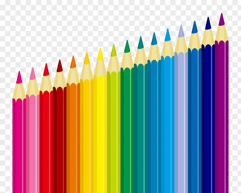 Colorful Pencil Colored PNG