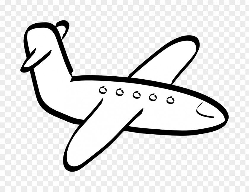 Rabbit Line Art Airplane Black And White Drawing Clip PNG