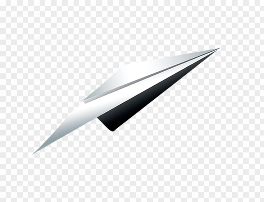 Silver Paper Airplane Angle PNG