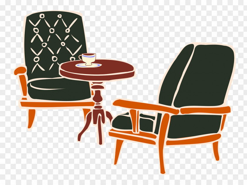 Armchair Table Chair Living Room PNG