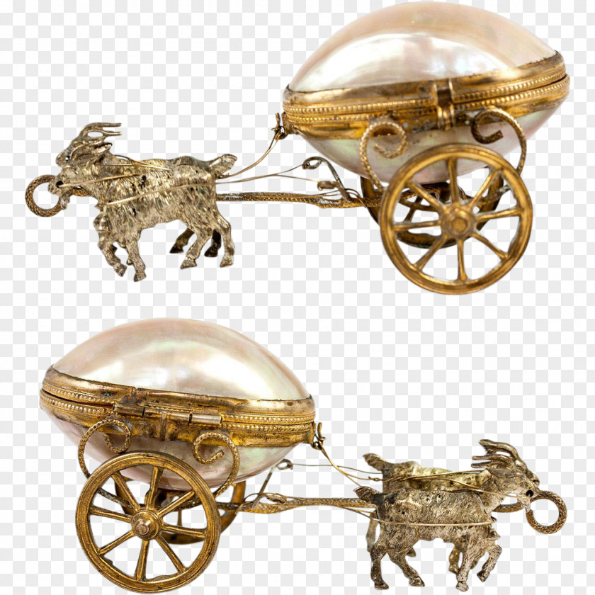 Carriage Casket Jewellery Paper Box Gold PNG