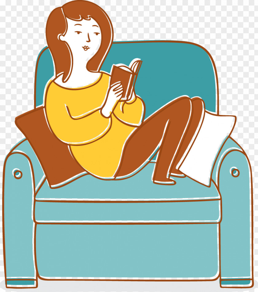 Chair Sitting Book Clip Art PNG