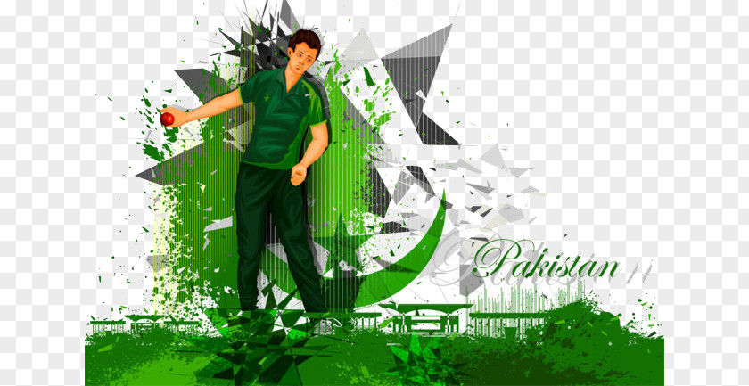 Green Cricket Pakistan National Team Super League Illustration PNG