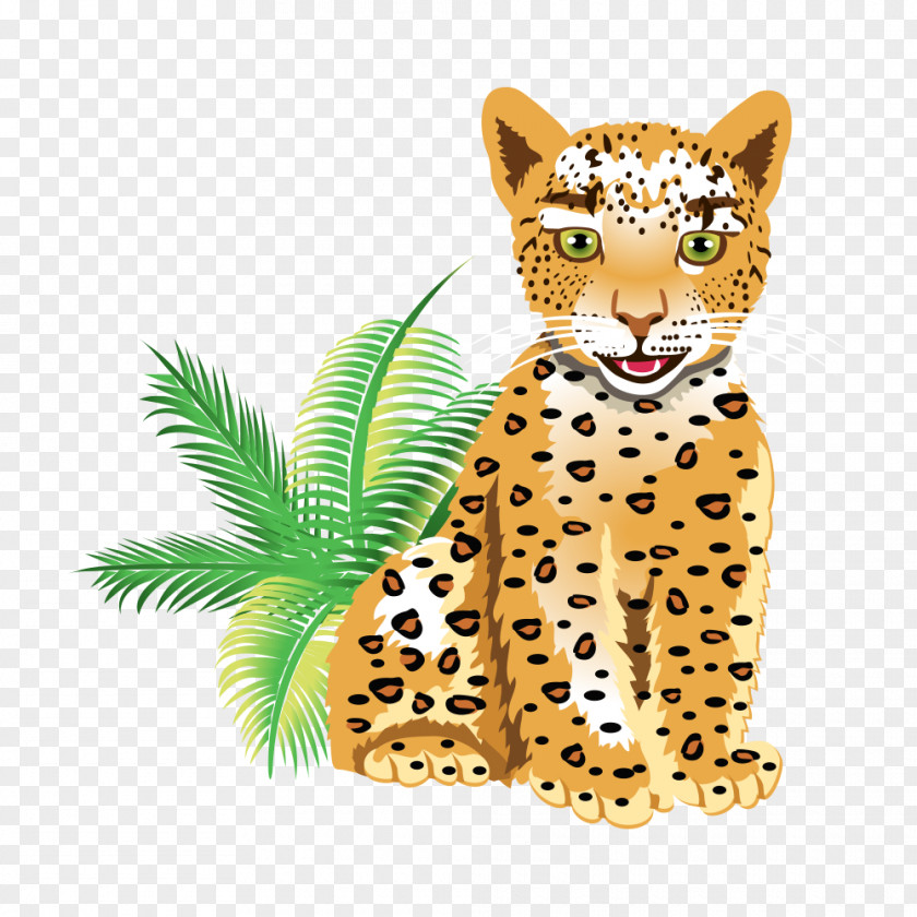 Leopard Cartoon Tiger Clip Art PNG