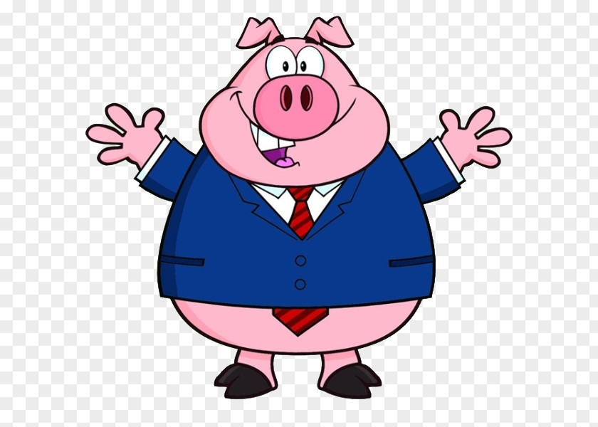 Lovely Pig Domestic Cartoon Royalty-free Illustration PNG
