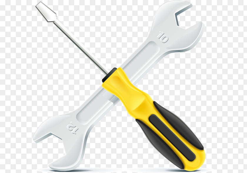 Painted Wrench Screwdriver Creative Tools Toolbox Euclidean Vector PNG