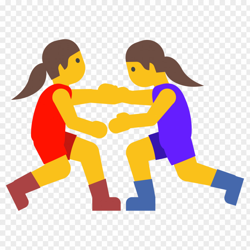 Wrestling Emoji Meaning Professional Wrestler Sport PNG