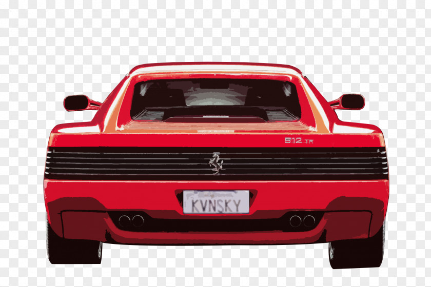 Ferrari Testarossa TR Automotive Design Car PNG