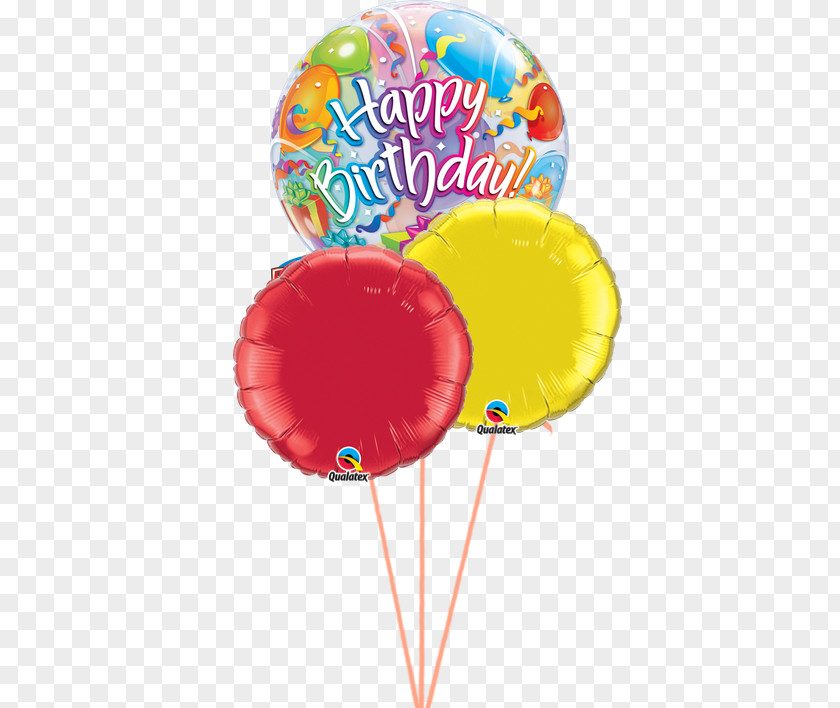 Happy Birthday Balloon Surprise Double Bubbel Ball Transparent About 55cm Qualatex Foil 1 Brilliant Stars Bubble PNG