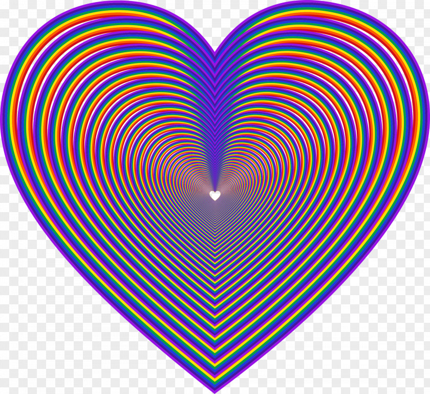 Rainbow Heart Clip Art PNG
