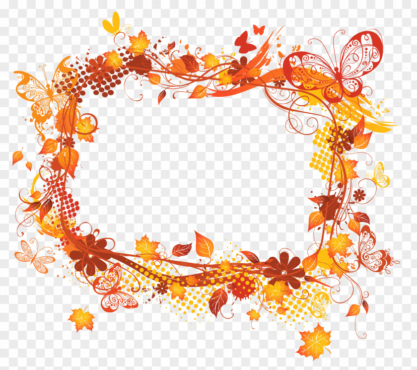 Transparent Fall Frame Decor Light Picture Opacity PNG