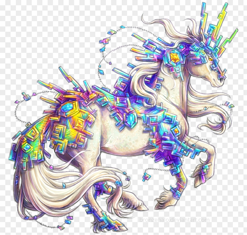 Unicorn Bismuth Drawing Art PNG