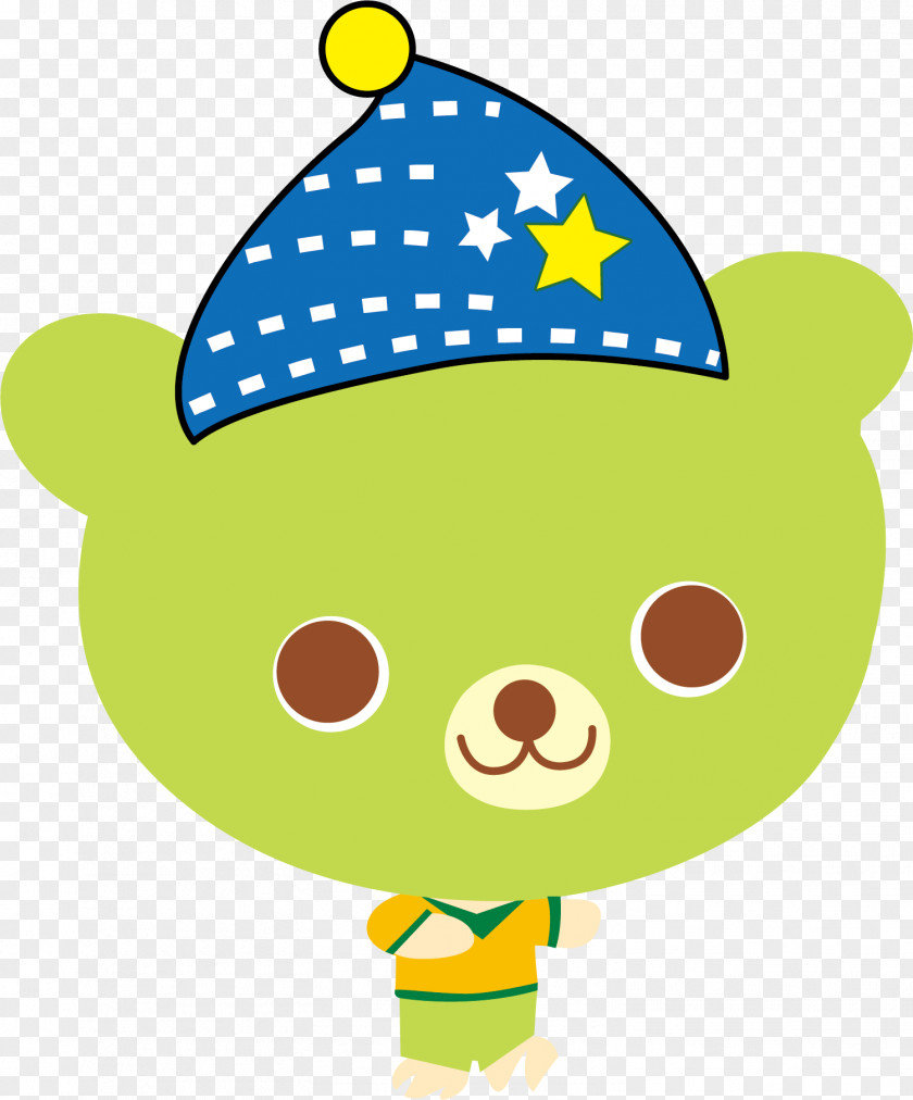 Cartoon Green Bear Clip Art PNG