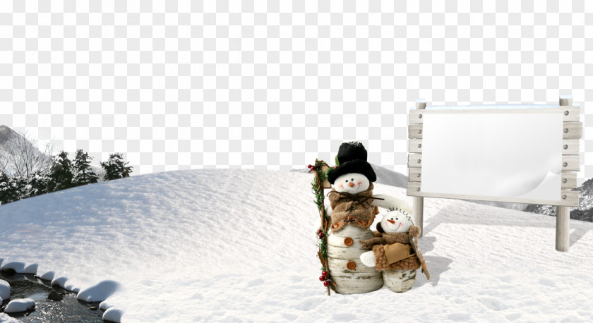 Free Stock Snow Slopes Pull Santa Claus Christmas Snowman Snowflake PNG