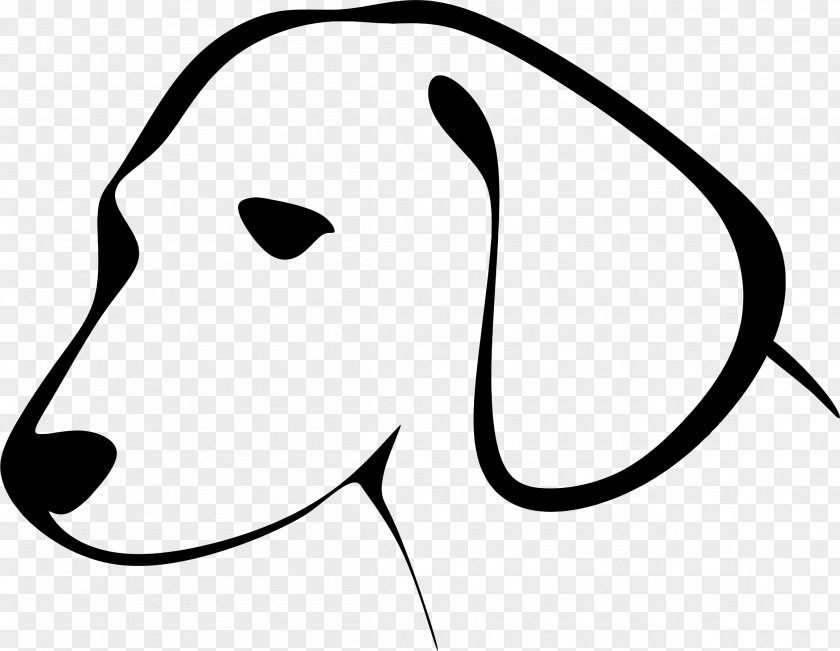 Stylized Boxer Puppy Line Art Clip PNG