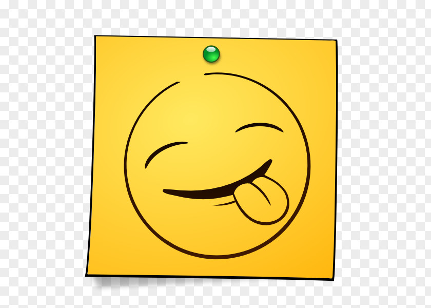 Tongue Emoticon Smiley Wink Post-it Note PNG