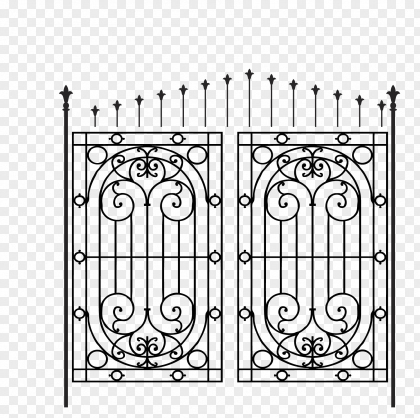 Vector Material Iron Door Pattern Motif PNG