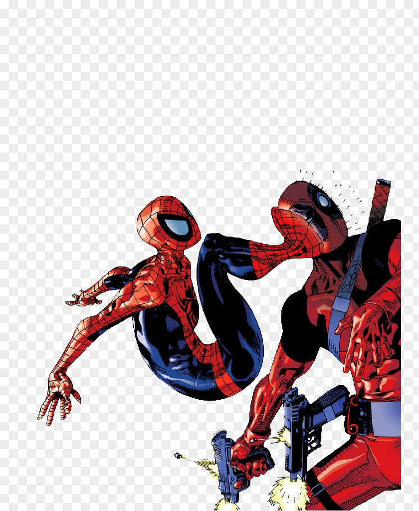 Deadpool And Spiderman Spider-Man Nick Fury Venom Captain America PNG
