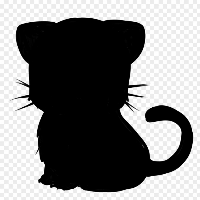 M Whiskers Black Cat Panther & White PNG