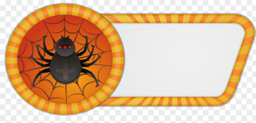 Spider Web Halloween Title Box Download PNG
