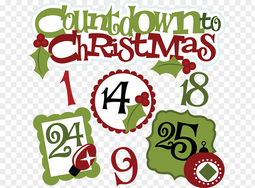Christmas Countdown Cliparts Clip Art PNG