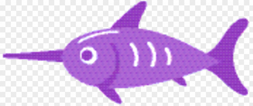 Magenta Fin Fish Cartoon PNG