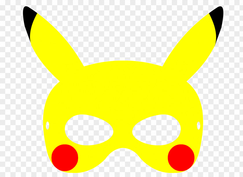 Pikachu Nose Snout Cartoon Headgear Clip Art PNG