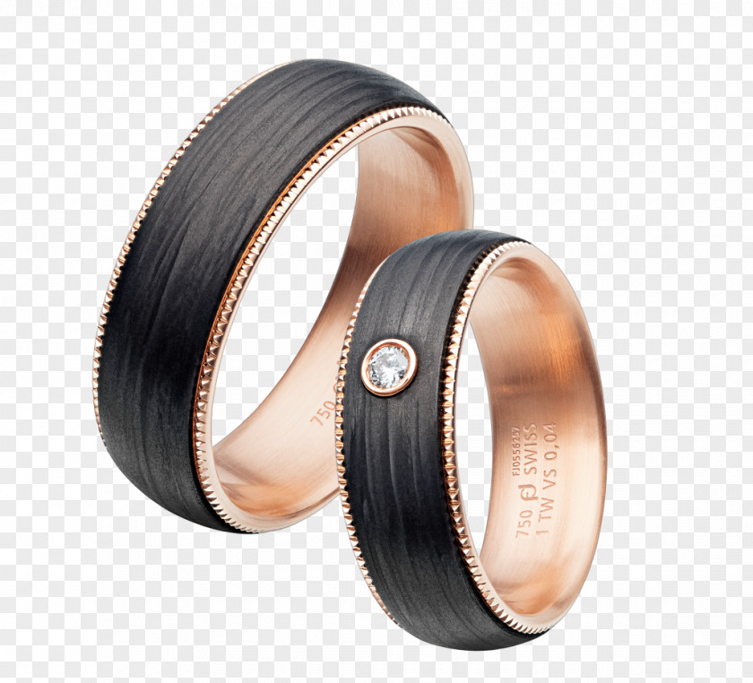 Ring Wedding Gold Carbon Fibers Schaffhausen PNG