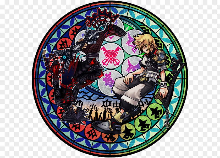 Stained Glass Kingdom Hearts χ Birth By Sleep III Hearts: Chain Of Memories 3D: Dream Drop Distance PNG