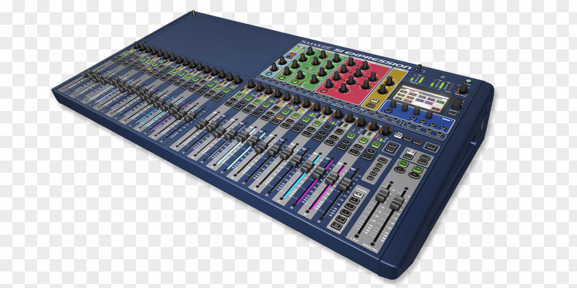 Three Microphone Digital Mixing Console Audio Mixers Soundcraft PNG