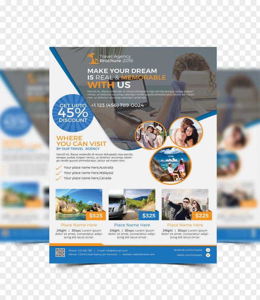 Agency Flyers Flyer Printing Travel Agent Vacation PNG