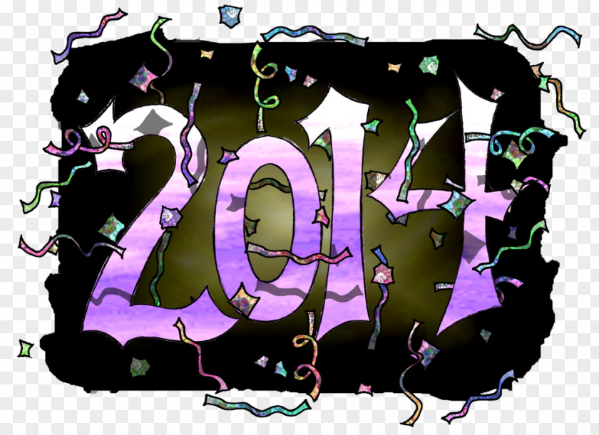 Creative New Year Text Logo Guten Rutsch Font PNG